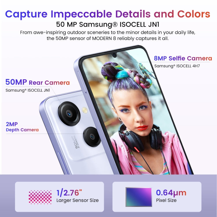 [HK Warehouse] Blackview Oscal MODERN 8, 8GB+256GB, Fingerprint Identification, 6.75 inch Android 13 Unisoc T616 Octa Core up to 2.2GHz, Network: 4G, OTG (Blue) - Blackview by Blackview | Online Shopping South Africa | PMC Jewellery | Buy Now Pay Later Mobicred