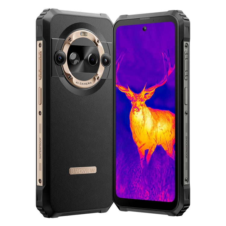 Blackview BL9000 Pro 5G, Thermal Imaging Camera, 12GB+512GB, IP68/IP69K/MIL-STD-810H, 6.78 inch Android 14 MediaTek Dimensity 8020 Octa Core, Network: 5G, NFC, OTG (Gold) - Blackview by Blackview | Online Shopping South Africa | PMC Jewellery | Buy Now Pay Later Mobicred