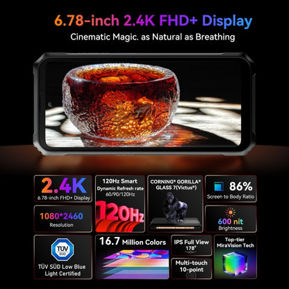 Blackview BL9000 Pro 5G, Thermal Imaging Camera, 12GB+512GB, IP68/IP69K/MIL-STD-810H, 6.78 inch Android 14 MediaTek Dimensity 8020 Octa Core, Network: 5G, NFC, OTG (Gold) - Blackview by Blackview | Online Shopping South Africa | PMC Jewellery | Buy Now Pay Later Mobicred