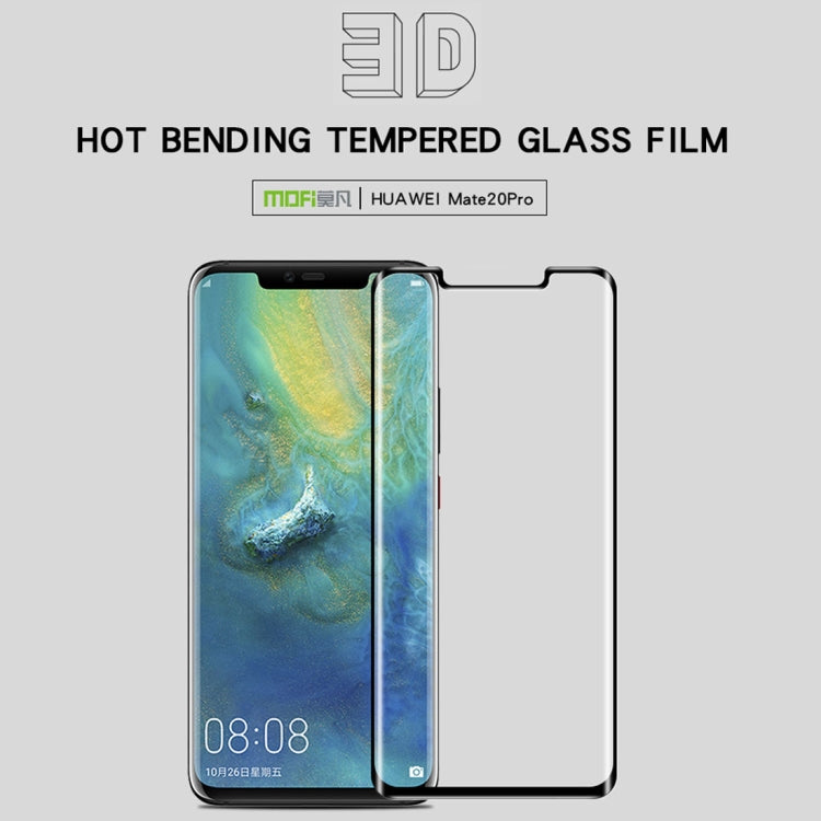 MOFI 9H 3D Explosion-proof Curved Screen Full Glue Tempered Glass Film for Huawei Mate 20 Pro(Black) - Huawei Tempered Glass by MOFI | Online Shopping South Africa | PMC Jewellery