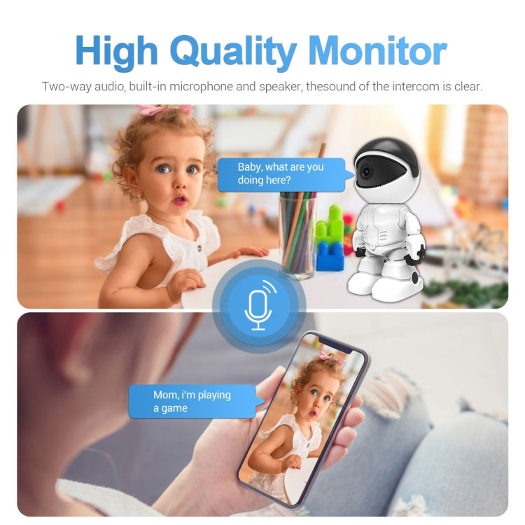 ESCAM PT205 HD 1080P Robot WiFi IP Camera, Support Motion Detection / Night Vision, IR Distance: 10m, EU Plug - Wireless Camera by ESCAM | Online Shopping South Africa | PMC TechLife