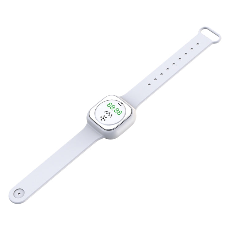 F9 Outdoor Silica Gel Mosquito Repellent Wristband with Clock(White) - Repellent Wristband by PMC Jewellery | Online Shopping South Africa | PMC Jewellery | Buy Now Pay Later Mobicred