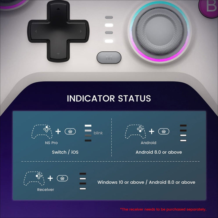 GameSir Nova NS T4N Wireless Gamepad Game Controller for Nintendo Switch (White) - free shipping - PMC Jewellery - Order now!