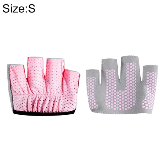 Half Finger Yoga Gloves Anti-skid Sports Gym Palm Protector, Size: S, Palm Circumference: 17.5cm(Rose Red) - Yoga Socks & Shoes by PMC Jewellery | Online Shopping South Africa | PMC Jewellery | Buy Now Pay Later Mobicred