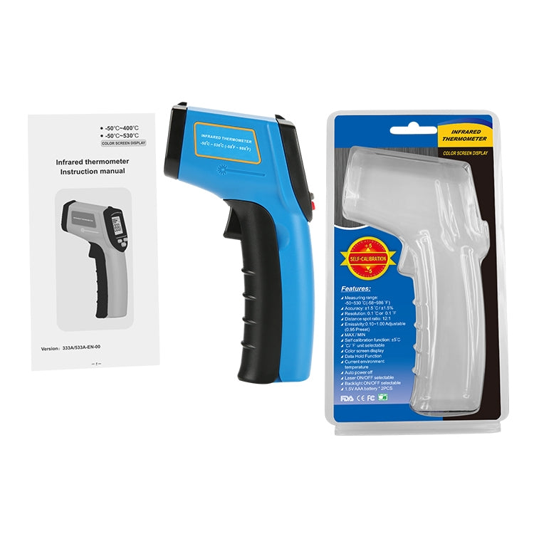 GM533A Portable Digital Laser Point Infrared Thermometer, Temperature Range: -50-530 Celsius Degree - Thermostat & Thermometer by PMC Jewellery | Online Shopping South Africa | PMC Jewellery | Buy Now Pay Later Mobicred