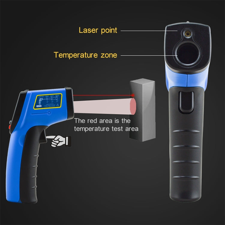 GM533A Portable Digital Laser Point Infrared Thermometer, Temperature Range: -50-530 Celsius Degree - Thermostat & Thermometer by PMC Jewellery | Online Shopping South Africa | PMC Jewellery | Buy Now Pay Later Mobicred