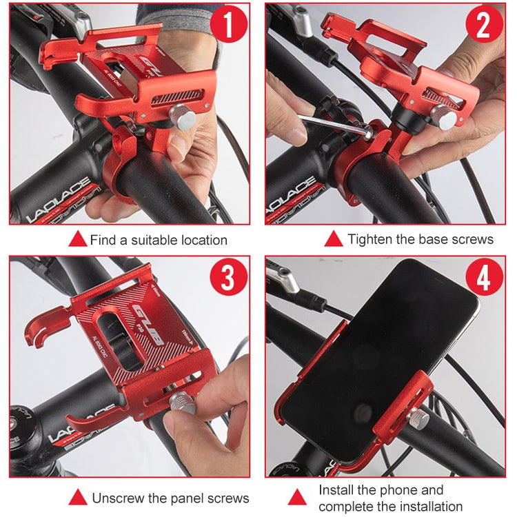GUB P30 Aluminum Bike Phone Holder(Titanium Color) - Holders by GUB | Online Shopping South Africa | PMC TechLife | Buy Now Pay Later Mobicred