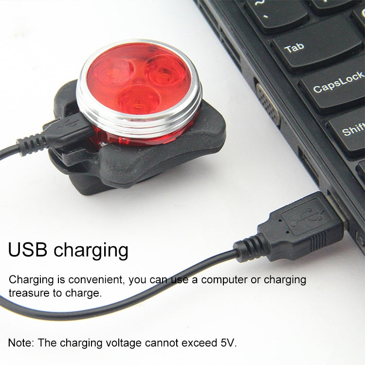 COB Lamp Bead 160LM USB Charging Four-speed Water-resistant Bicycle Headlight / Taillight Set,  Red Blue Light Dimming 650MA - Headlights by PMC TechLife | Online Shopping South Africa | PMC TechLife | Buy Now Pay Later Mobicred