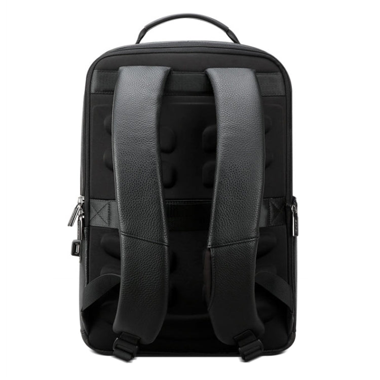 Bopai 851-036611 Large Capacity Top-grain leather Business Breathable Man Backpack, Size: 30x12x43cm(Black) - Backpack by Bopai | Online Shopping South Africa | PMC Jewellery | Buy Now Pay Later Mobicred