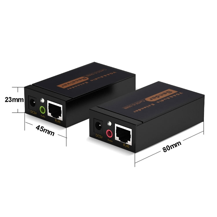 VGA & Audio Extender 1920x1440 HD 100m Cat5e / 6-568B Network Cable Sender Receiver Adapter, AU Plug - VGA Extender by PMC Jewellery | Online Shopping South Africa | PMC Jewellery | Buy Now Pay Later Mobicred