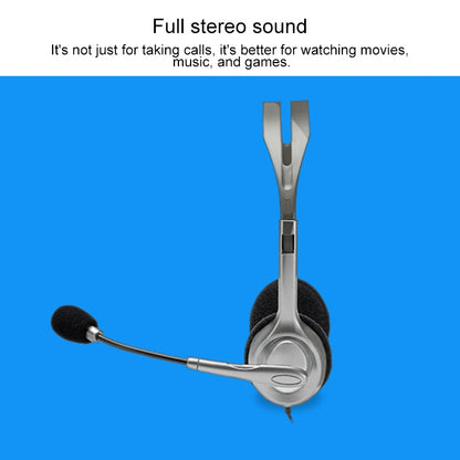 Logitech H110 Dual 3.5mm Audio Plugs Stereo Headset - Multimedia Headset by Logitech | Online Shopping South Africa | PMC Jewellery | Buy Now Pay Later Mobicred