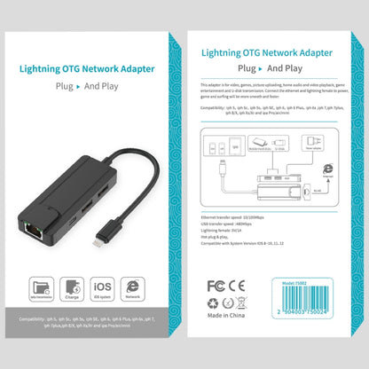 Onten 75002 8PIN to RJ45 Hub USB 2.0 Adapter(Black) - USB 2.0 HUB by Onten | Online Shopping South Africa | PMC Jewellery | Buy Now Pay Later Mobicred