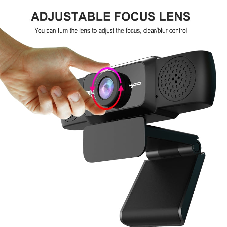 HXSJ S5 1080P Adjustable HD Video Webcam PC Camera with Microphone(Black) - free shipping - PMC Jewellery - Order now!