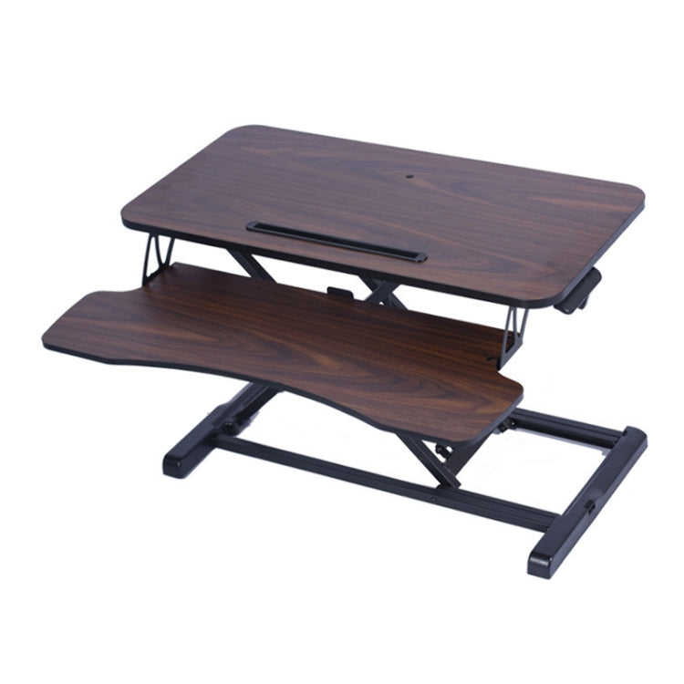 Foldable Standing and Liftable Computer Desk Workbench(Walnut) - Laptop Stand by PMC Jewellery | Online Shopping South Africa | PMC Jewellery | Buy Now Pay Later Mobicred