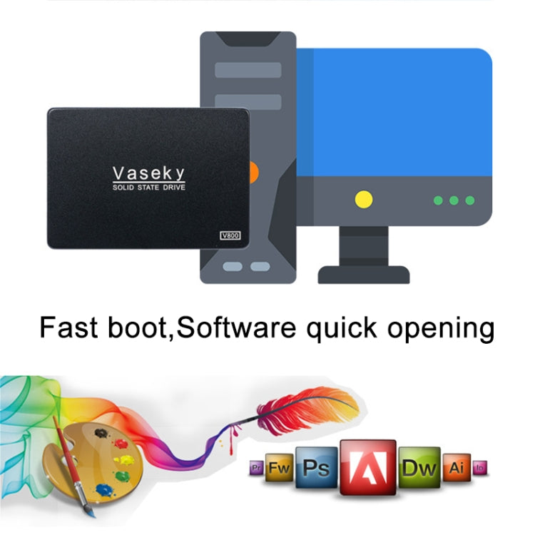 Vaseky V800 128GB 2.5 inch SATA3 6GB/s Ultra-Slim 7mm Solid State Drive SSD Hard Disk Drive for Desktop, Notebook - Solid State Drives by Vaseky | Online Shopping South Africa | PMC Jewellery | Buy Now Pay Later Mobicred