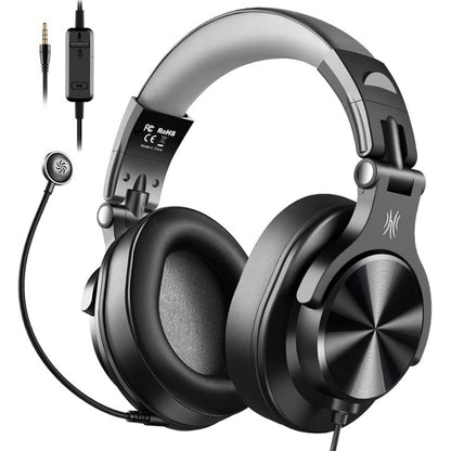 OneOdio A71D Head-mounted Noise Reduction Wired Headphone with Microphone(Black) - Multimedia Headset by OneOdio | Online Shopping South Africa | PMC Jewellery | Buy Now Pay Later Mobicred