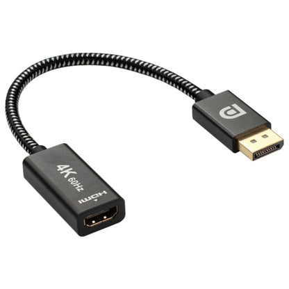 4K 60Hz DisplayPort Male to HDMI Female Adapter Cable (Silver+Black) -  by PMC Jewellery | Online Shopping South Africa | PMC Jewellery | Buy Now Pay Later Mobicred