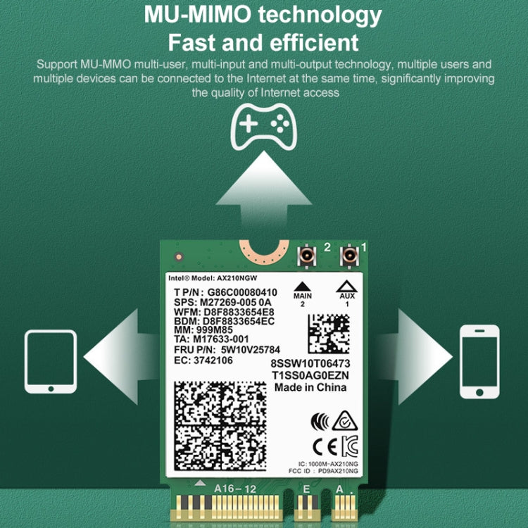 COMFAST AX210 vPro-M 5374Mbps Bluetooth 5.2 Tri-band Wireless Network Card - free shipping - PMC Jewellery - Order now!