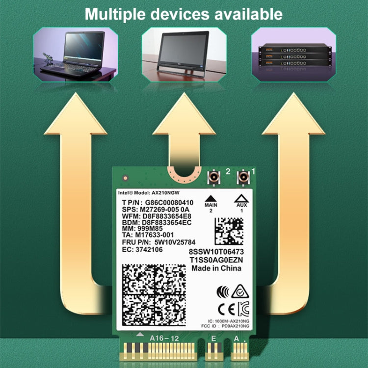 COMFAST AX210 vPro-M 5374Mbps Bluetooth 5.2 Tri-band Wireless Network Card - free shipping - PMC Jewellery - Order now!