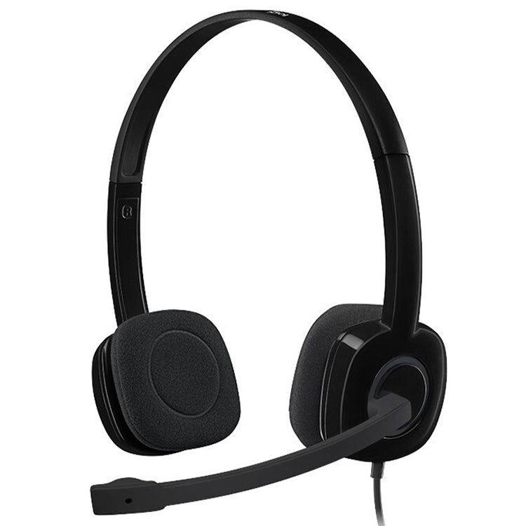 Logitech H151 Wired Headphone Single 3.5mm Earphone Gaming Headset Stereo with MIC - free shipping - PMC Jewellery - Order now!