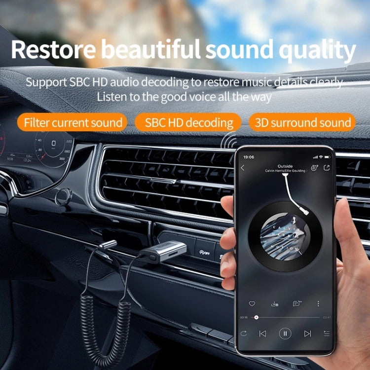 Y1 Pro 3.5mm Car Bluetooth Receiver BT5.3 Adapter - Bluetooth Dongle by PMC TechLife | Online Shopping South Africa | PMC TechLife | Buy Now Pay Later Mobicred