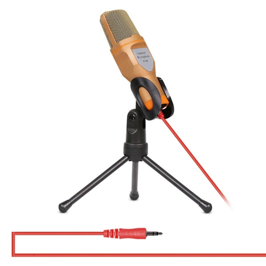 Yanmai SF666 Professional Condenser Sound Recording Microphone with Tripod Holder, Cable Length: 1.3m, Compatible with PC and Mac for Live Broadcast Show, KTV, etc.(Gold) - Microphone by Yanmai | Online Shopping South Africa | PMC Jewellery | Buy Now Pay Later Mobicred