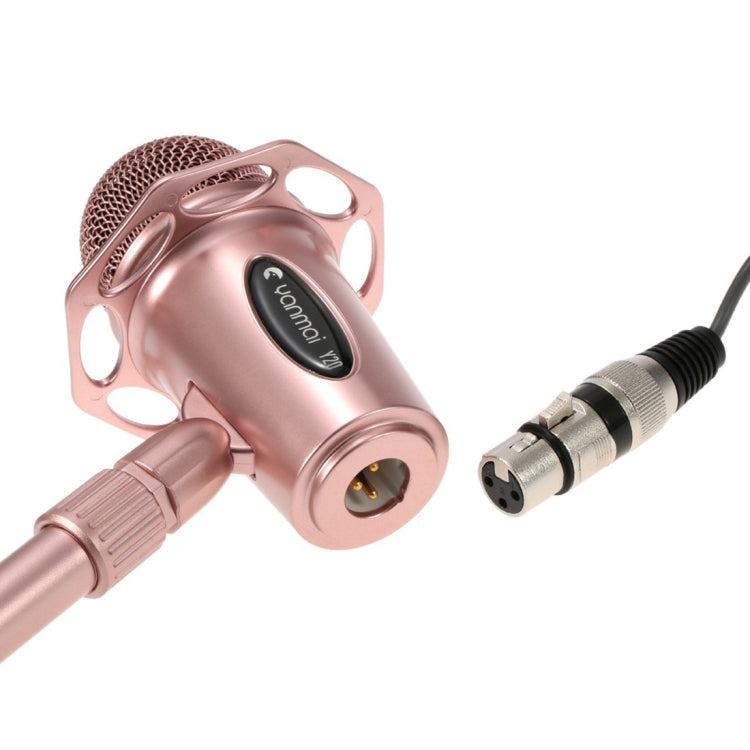 Yanmai Y20 Professional Game Condenser Microphone  with Tripod Holder, Cable Length: 1.8m, Compatible with PC and Mac for  Live Broadcast Show, KTV, etc.(Rose Gold) - Microphone by Yanmai | Online Shopping South Africa | PMC Jewellery | Buy Now Pay Later Mobicred