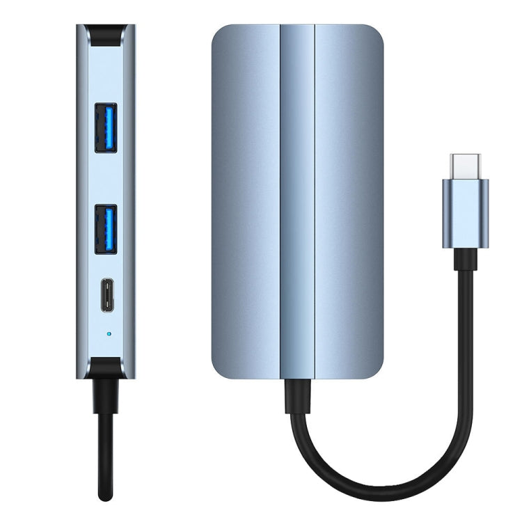 BYL-2106 7 in 1 USB-C / Type-C to USB Docking Station HUB Adapter (Silver) - USB HUB by PMC Jewellery | Online Shopping South Africa | PMC Jewellery | Buy Now Pay Later Mobicred