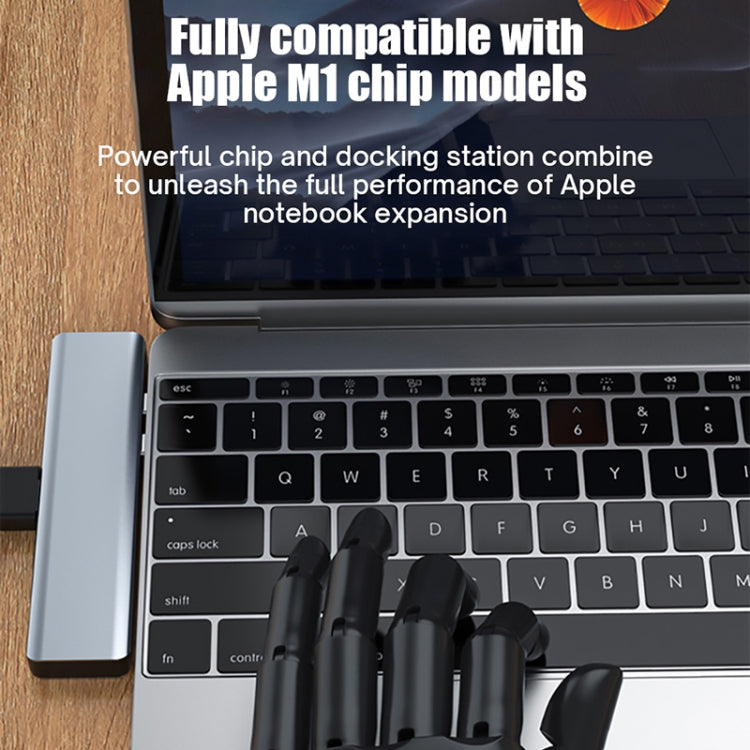 BYL-2101 7 in 1 Dual USB-C / Type-C to USB Docking Station HUB Adapter (Silver) - free shipping - PMC Jewellery - Order now!