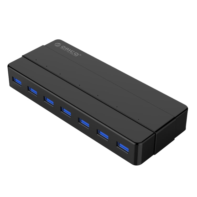 ORICO H7928-U3 ABS Material Desktop 7 Ports USB 3.0 HUB with 1m Cable(Black) - free shipping - PMC Jewellery - Order now!