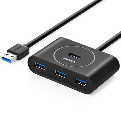 UGREEN Portable Super Speed 4 Ports USB 3.0 HUB Cable Adapter, Not Support OTG, Cable Length: 2m(Black) - USB 3.0 HUB by UGREEN | Online Shopping South Africa | PMC Jewellery | Buy Now Pay Later Mobicred