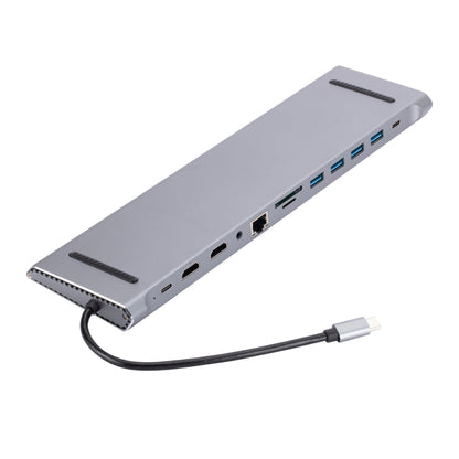 LS1094 12 in 1 Type-C to Dual HDMI Docking Station - USB HUB by PMC Jewellery | Online Shopping South Africa | PMC Jewellery