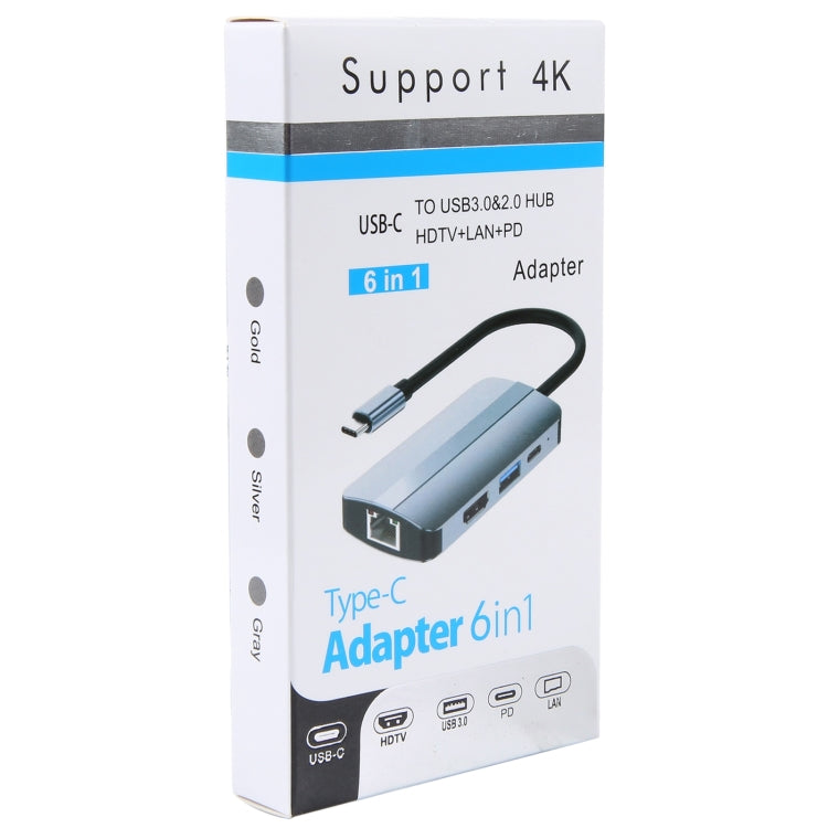 BYL-2203 6 in 1 USB-C / Type-C to USB Multifunctional Docking Station HUB Adapter - USB HUB by PMC Jewellery | Online Shopping South Africa | PMC Jewellery | Buy Now Pay Later Mobicred
