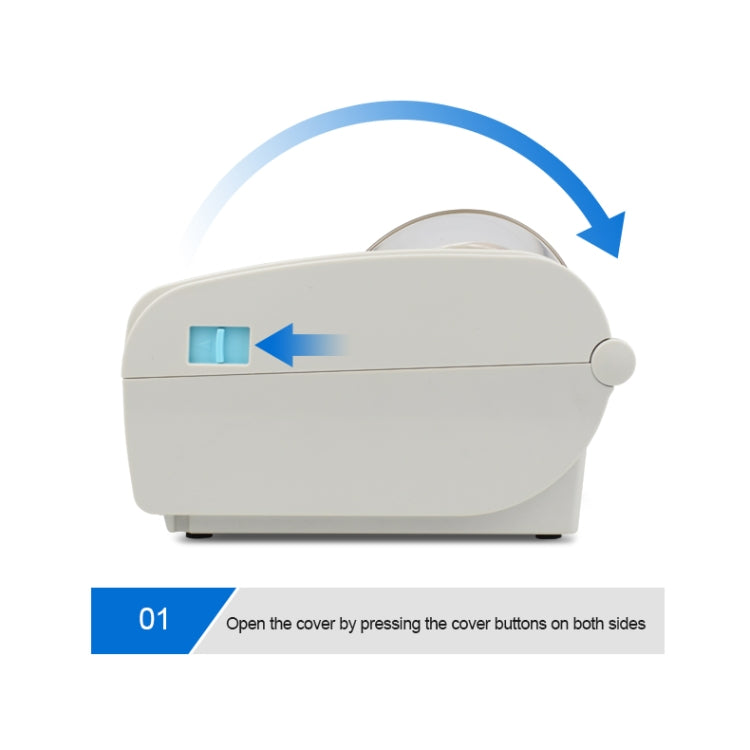 POS-9210 110mm USB +  Bluetooth POS Receipt Thermal Printer Express Delivery Barcode Label Printer, AU Plug(White) - Receipt Printers by PMC Jewellery | Online Shopping South Africa | PMC Jewellery | Buy Now Pay Later Mobicred