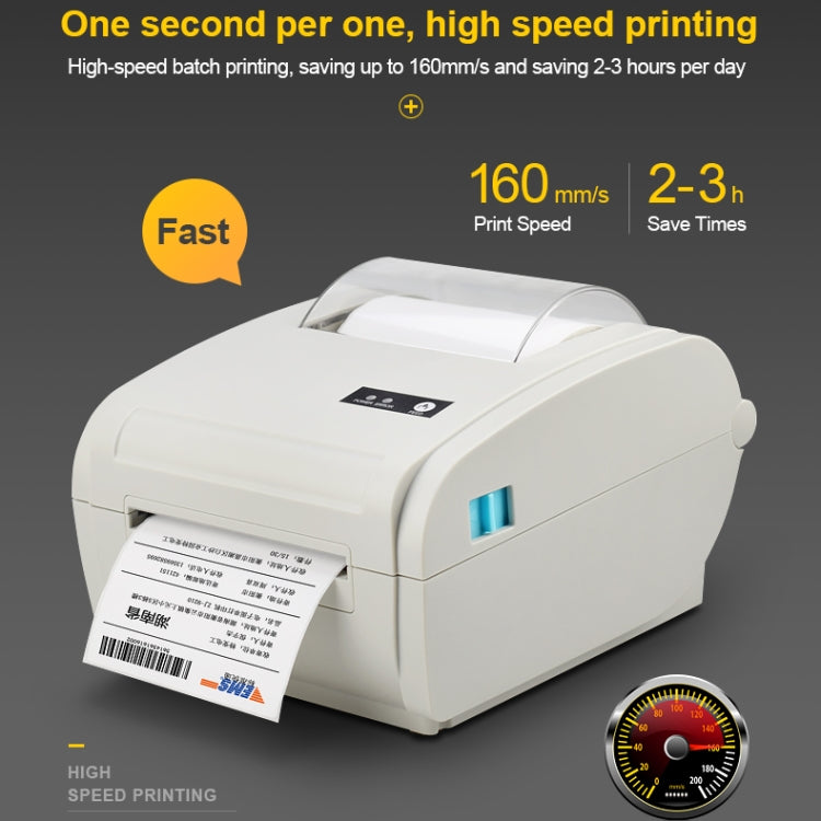 POS-9210 110mm USB +  Bluetooth POS Receipt Thermal Printer Express Delivery Barcode Label Printer, US Plug(White) - Receipt Printers by PMC Jewellery | Online Shopping South Africa | PMC Jewellery | Buy Now Pay Later Mobicred