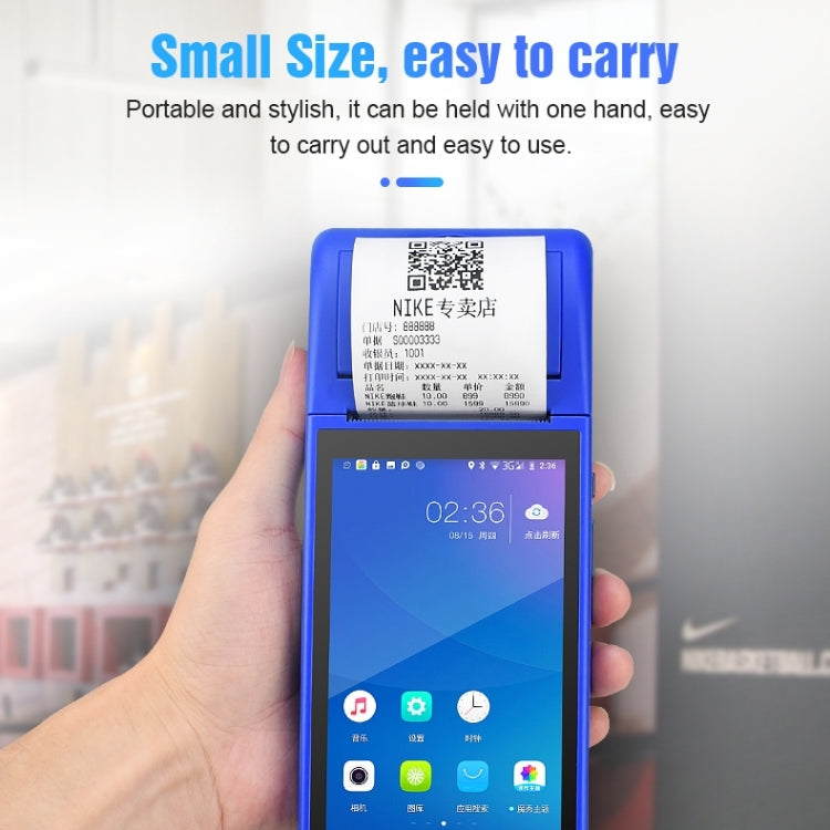 POS-6000 4G Version 1GB+8GB 58mm PDA Handheld 5.5 inch QR Code Android Smart POS Teminal Scanner Printer, UK Plug - Printer by PMC Jewellery | Online Shopping South Africa | PMC Jewellery | Buy Now Pay Later Mobicred