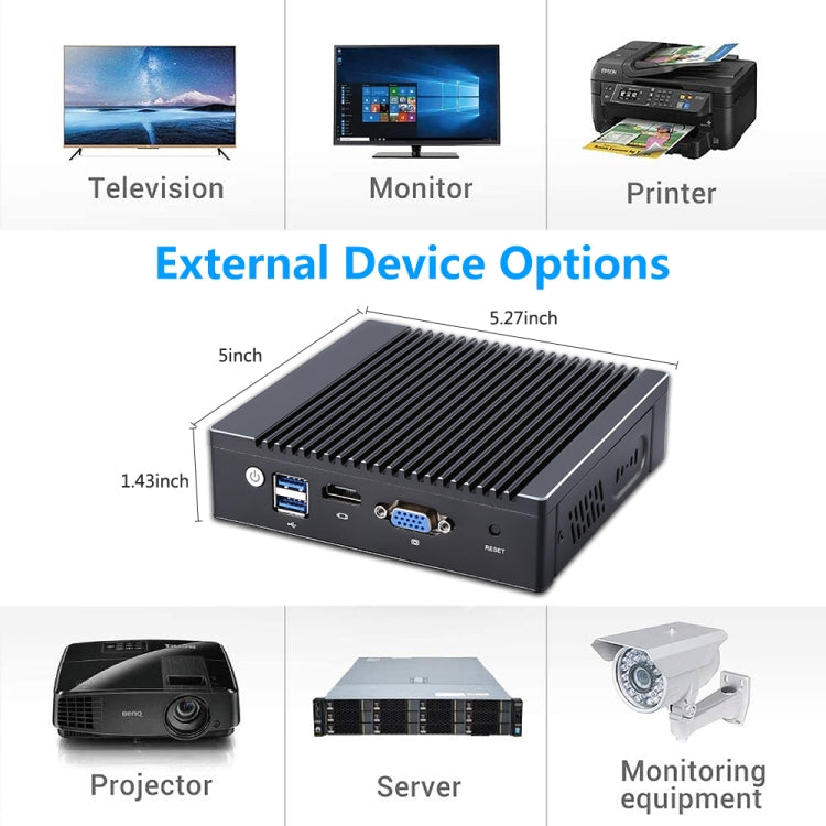 K660G4 Windows and Linux System Mini PC without Memory & SSD & WiFi, Intel Celeron Processor N2840 Quad-Core 2M Cache,1.83GHz, up to 2.25GHz - Windows Mini PCs by PMC TechLife | Online Shopping South Africa | PMC TechLife | Buy Now Pay Later Mobicred