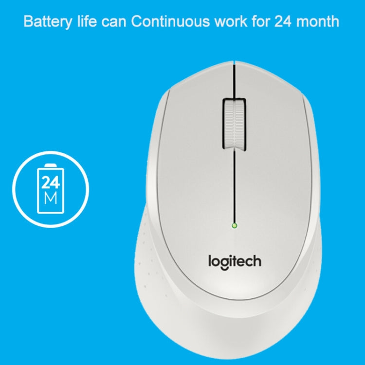 Logitech M330 Wireless Optical Mute Mouse with Micro USB Receiver (White) - free shipping - PMC Jewellery - Order now!