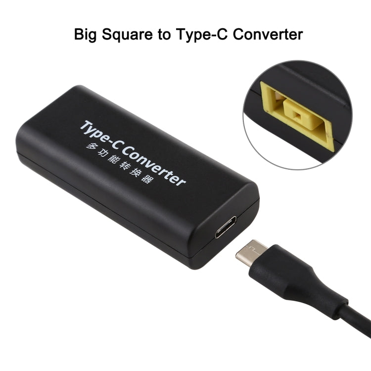 Big Square Female to USB-C / Type-C Female Power Connector Adapter with 15cm USB-C / Type C Cable - Universal Power Adapter by PMC Jewellery | Online Shopping South Africa | PMC Jewellery | Buy Now Pay Later Mobicred