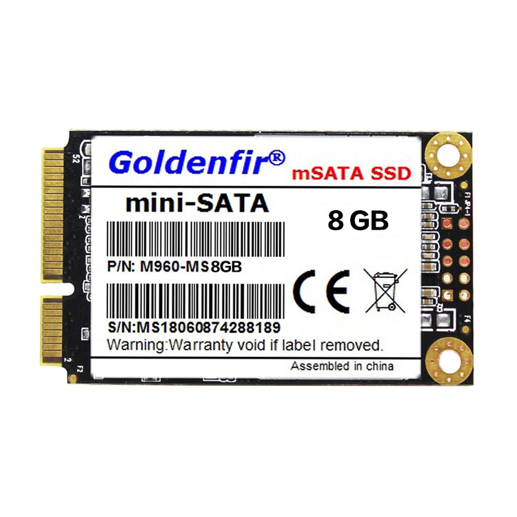 Goldenfir 1.8 inch Mini SATA Solid State Drive, Flash Architecture: TLC, Capacity: 8GB - External Solid State Drives by Goldenfir | Online Shopping South Africa | PMC Jewellery | Buy Now Pay Later Mobicred