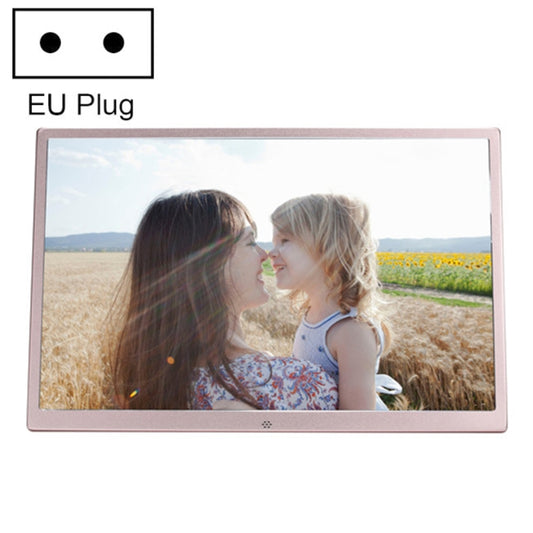 HSD1707 17 inch LED 1440X900 High Resolution Display Digital Photo Frame with Holder and Remote Control, Support SD / MMC / MS Card / USB Port, EU Plug(Gold) - 15 inch Above by PMC Jewellery | Online Shopping South Africa | PMC Jewellery | Buy Now Pay Later Mobicred