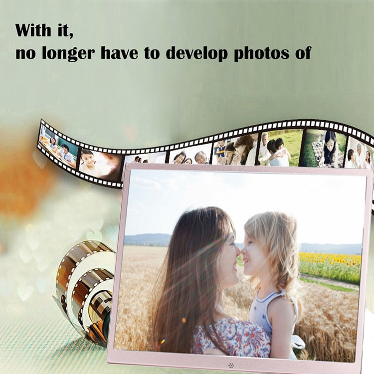 HSD1707 17 inch LED 1440X900 High Resolution Display Digital Photo Frame with Holder and Remote Control, Support SD / MMC / MS Card / USB Port, US Plug(Gold) - 15 inch Above by PMC Jewellery | Online Shopping South Africa | PMC Jewellery | Buy Now Pay Later Mobicred