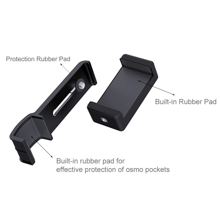 PULUZ Smartphone Fixing Clamp 1/4 inch Holder Mount Bracket + Grip Folding Tripod Mount Kits for DJI OSMO Pocket / Pocket 2 - Mount & Holder by PULUZ | Online Shopping South Africa | PMC Jewellery | Buy Now Pay Later Mobicred