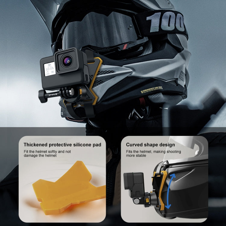 PULUZ Magnetic Quick Release Motorcycle Helmet Chin Strap Mount (Black) - Helmet Mount by PULUZ | Online Shopping South Africa | PMC TechLife | Buy Now Pay Later Mobicred