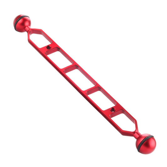 PULUZ 11.0 inch 27.9cm Aluminum Alloy Dual Balls Arm, Ball Diameter: 25mm(Red) - Diving Accessories by PULUZ | Online Shopping South Africa | PMC Jewellery | Buy Now Pay Later Mobicred