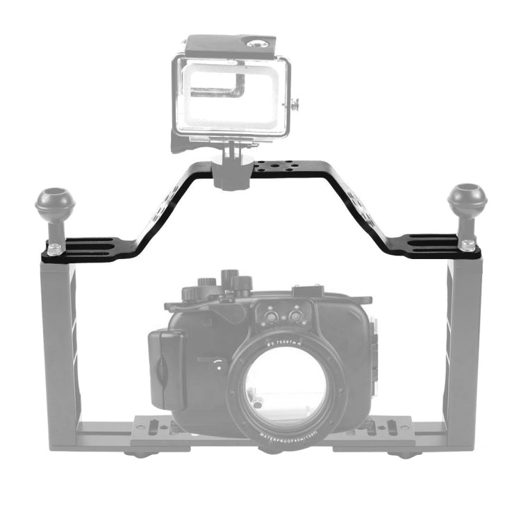 PULUZ Diving Tray Bracket Dual Handle Grip Handheld Expansion Mount System (Black) - free shipping - PMC TechLife - Order now!