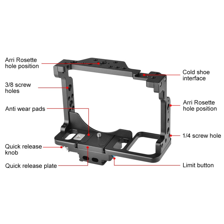 PULUZ Video Camera Cage Filmmaking Rig for Nikon Z6 / Z7(Black) - Camera Cage by PULUZ | Online Shopping South Africa | PMC TechLife | Buy Now Pay Later Mobicred