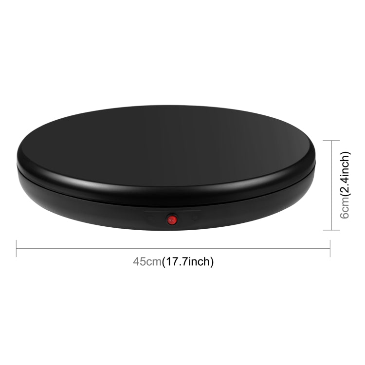 PULUZ 45cm Remote Control Adjusting Speed Rotating Turntable Display Stand, Black, Load 100kg(EU Plug) - free shipping - PMC TechLife - Order now!
