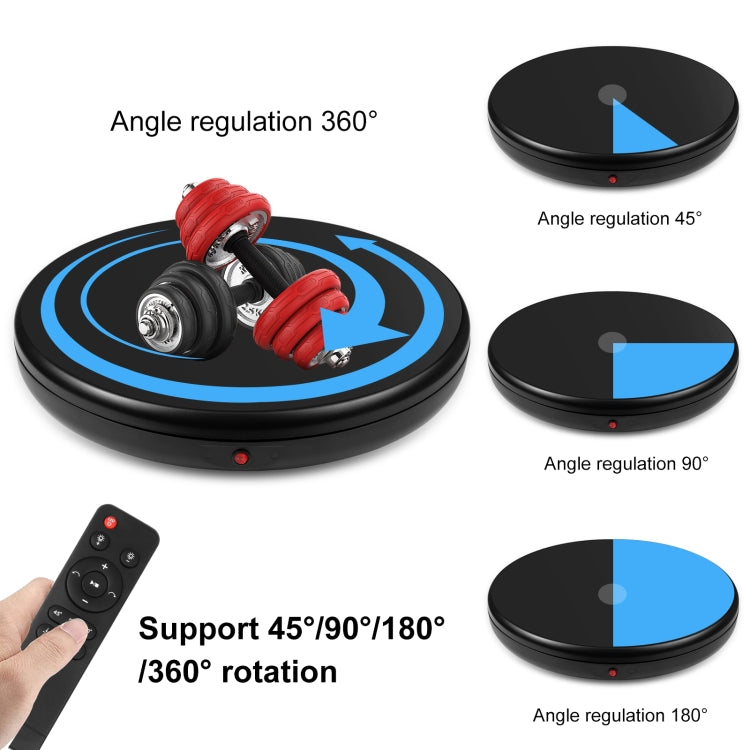 PULUZ 45cm Remote Control Adjusting Speed Rotating Turntable Display Stand, Black, Load 100kg(US Plug) - free shipping - PMC TechLife - Order now!