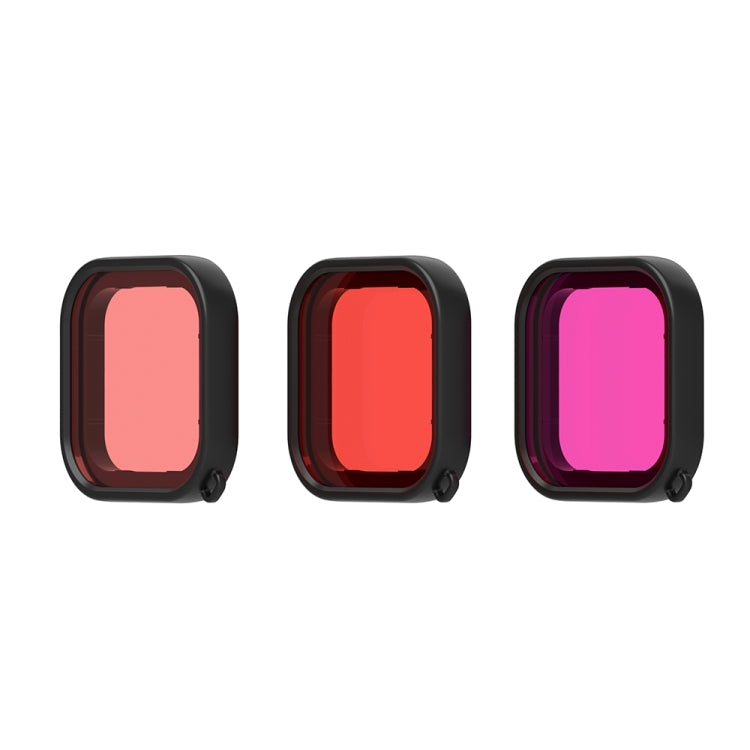 PULUZ Square Housing Diving Color Lens Filter for GoPro HERO8 Black(Red) - Lens Filter by PULUZ | Online Shopping South Africa | PMC Jewellery | Buy Now Pay Later Mobicred